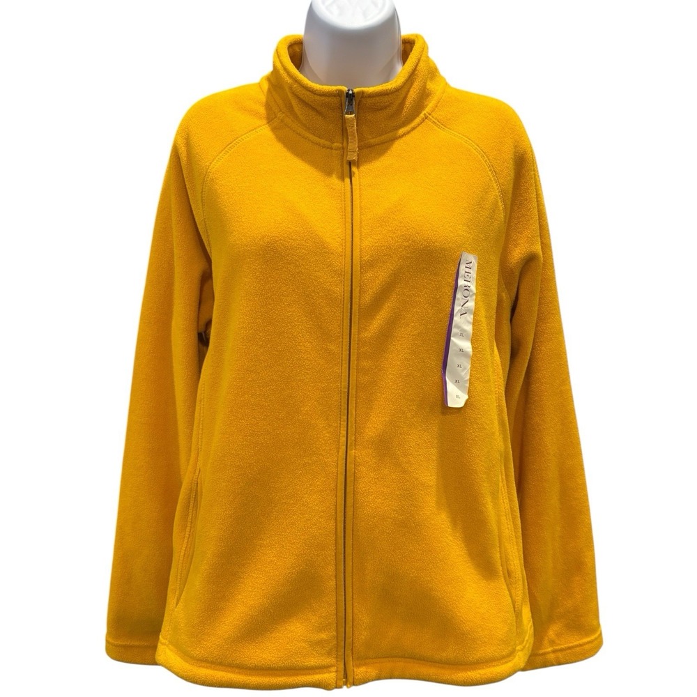 NWT Merona Size XL Women's Yellow Fleece Jacket